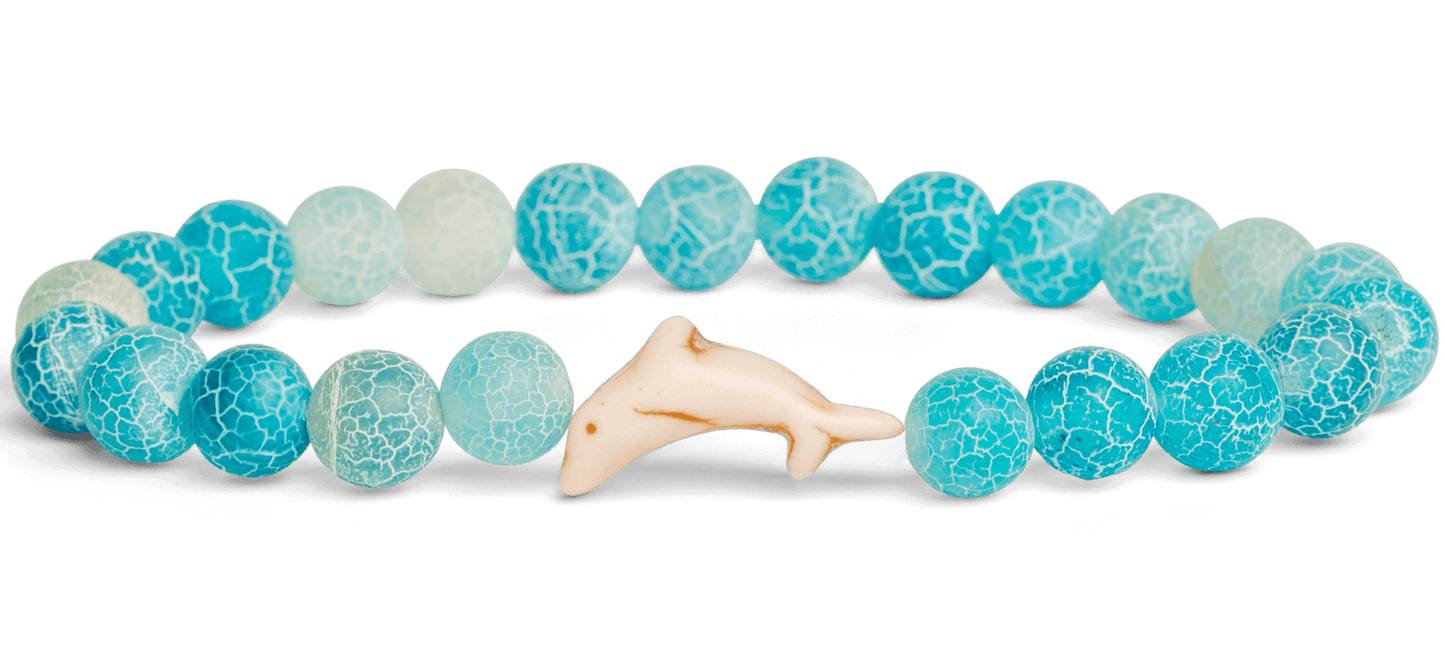 Blue dolphin tracking bracelet