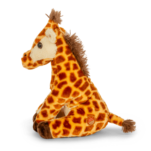 Giraffe tracking plush side View