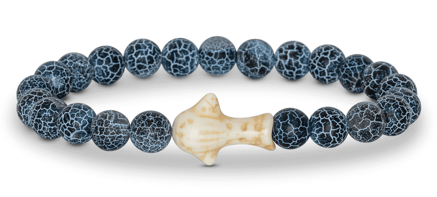 Deep blue stone bracelet called Quest by Fahlo