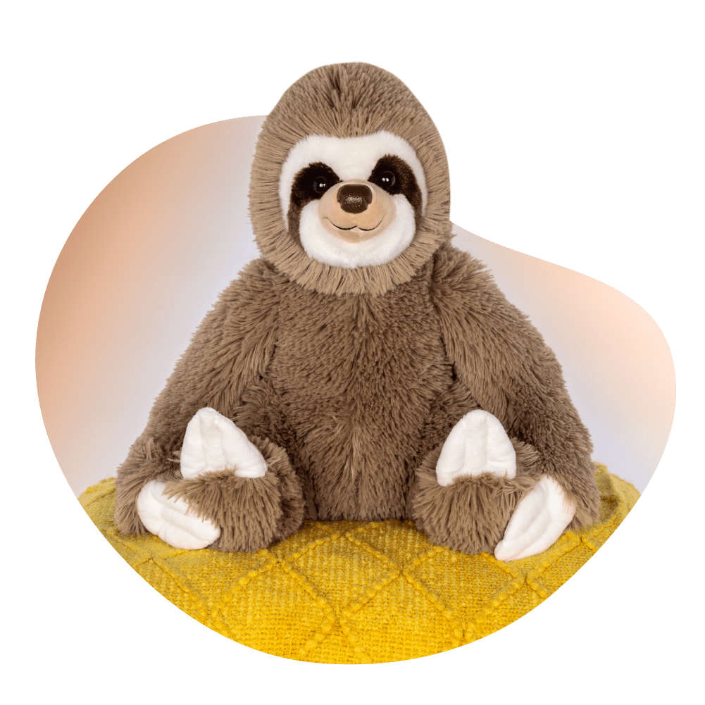 Sloth Tracking Plush The Wander Plush Fahlo