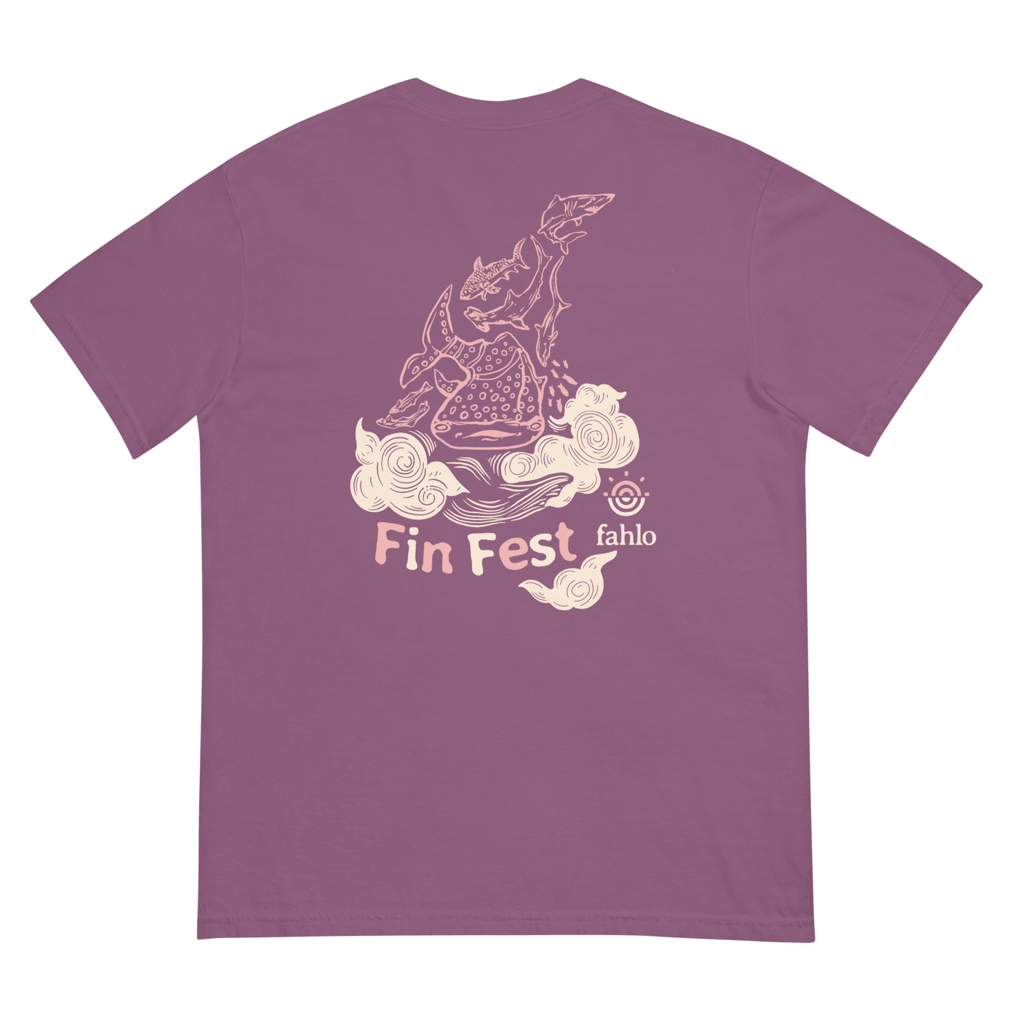 Unisex berry-colored t-shirt front view, alternate angle