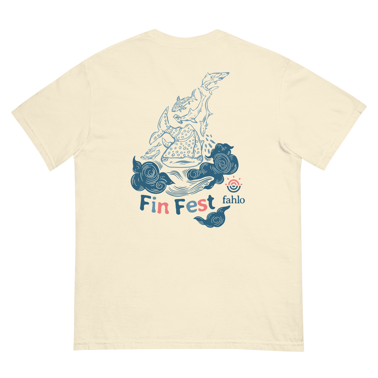 Flat lay ivory tee back