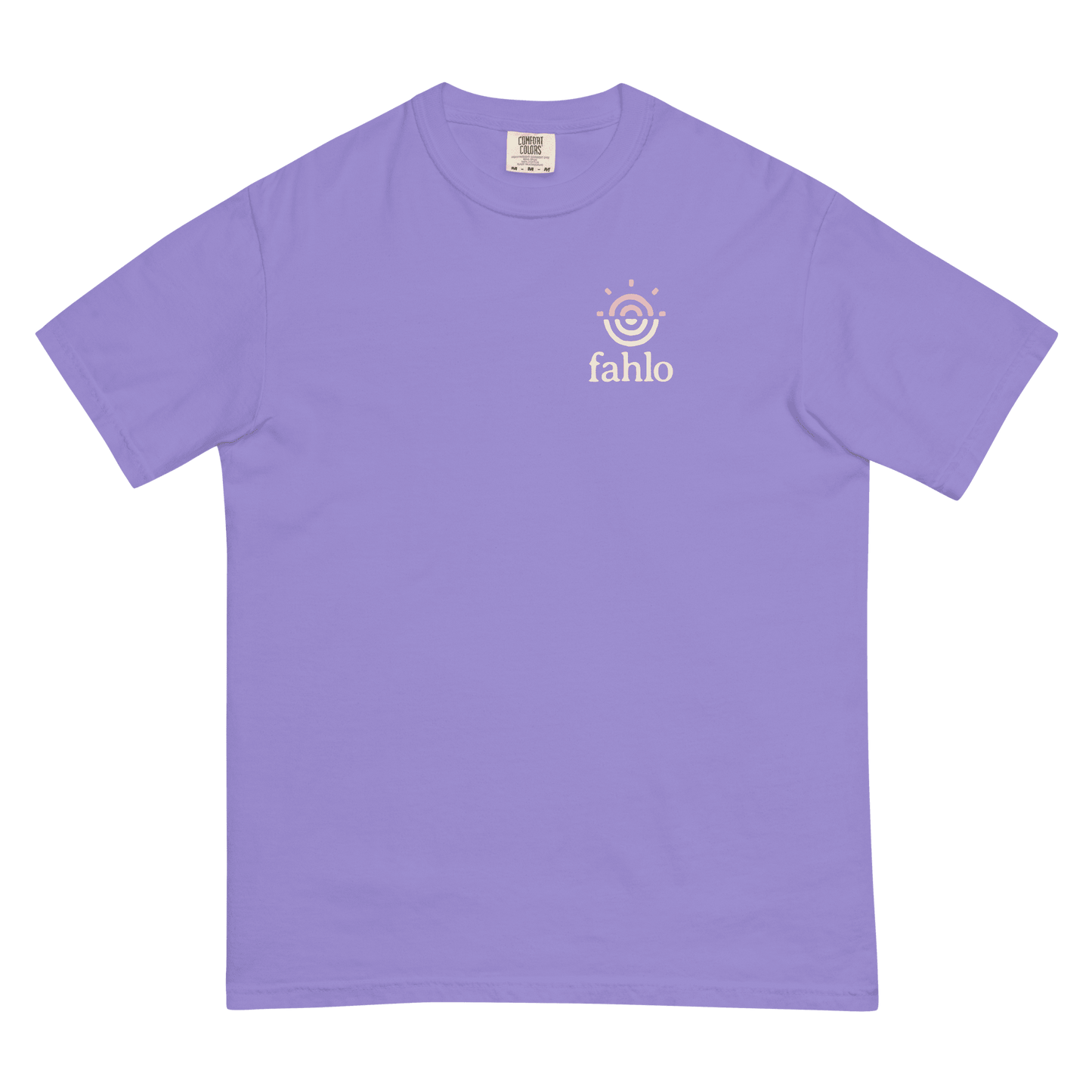 Front of violet T-shirt with clean style