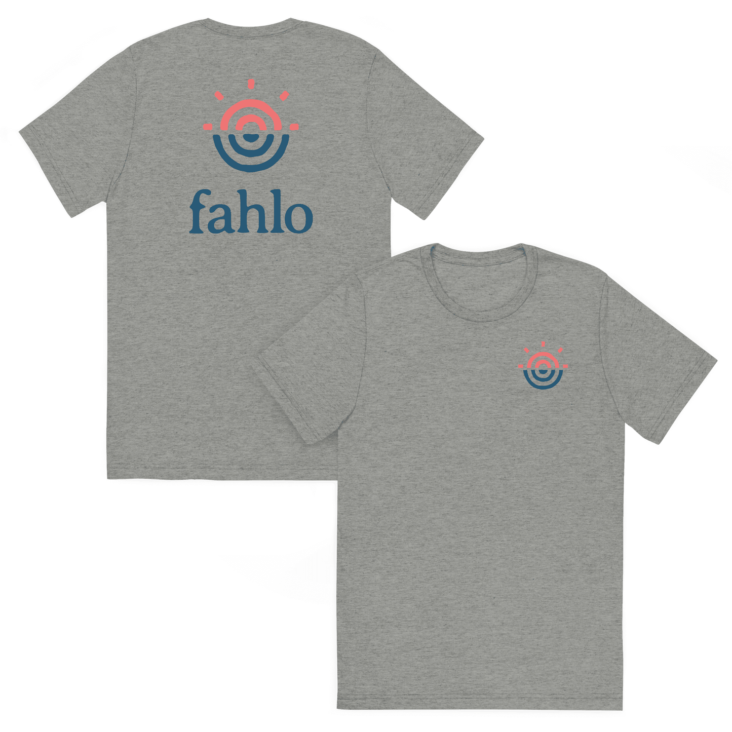 Athletic grey tri-blend unisex t-shirt showcasing the front view