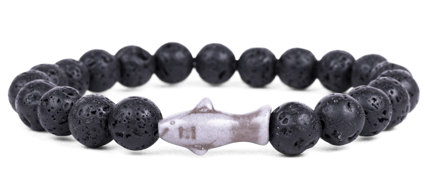 Fahlo Lava Stone Shark Tracking Bracelet