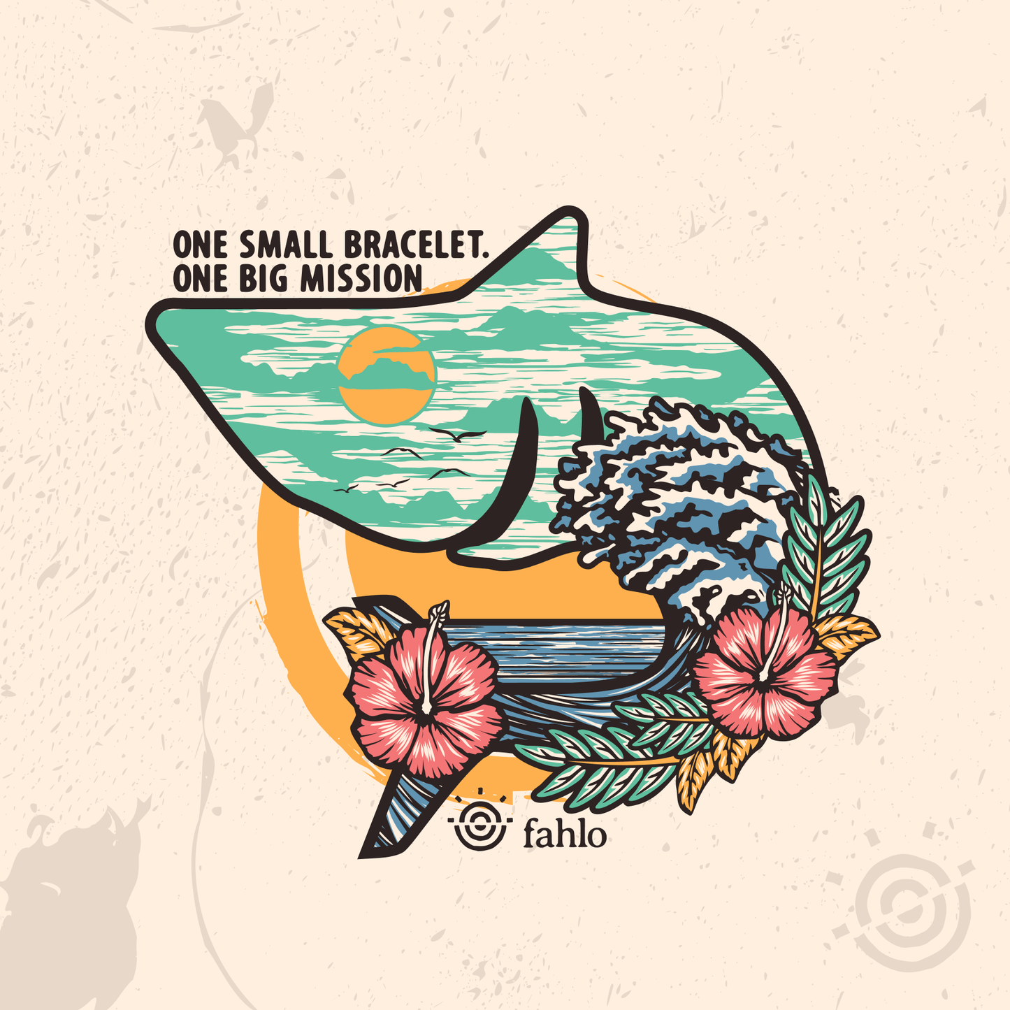 Voyage design on a shirt with a graphic print displayed on the front.