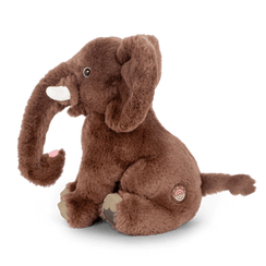 Elephant tracking plush side view