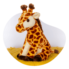 Giraffe tracking plush styled view