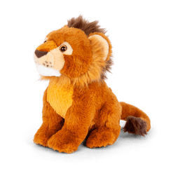 Lion plushie angled view.
