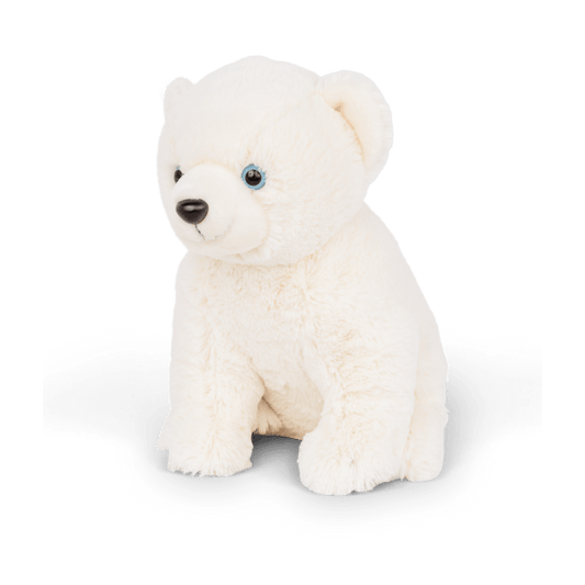 Polar bear plushie angled view (2nd angle).