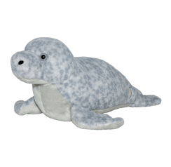 Seal plushie angled view