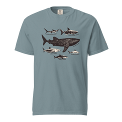 Fahlo Shark Species T-Shirt - Ice Blue