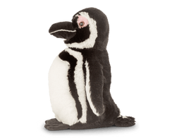 Penguin plushie side view (larger version).