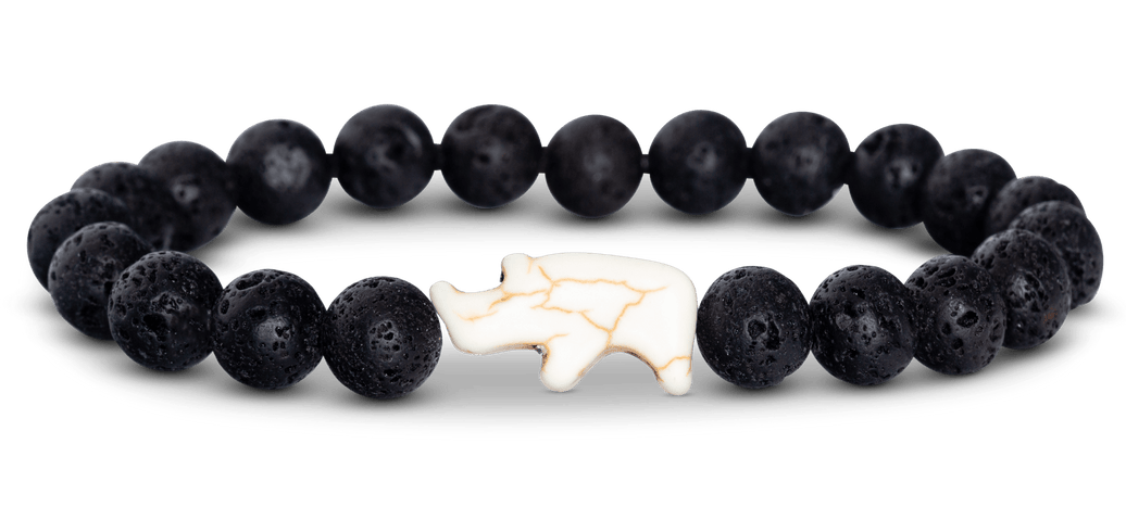 The Charge Bracelet - Lava Stone
