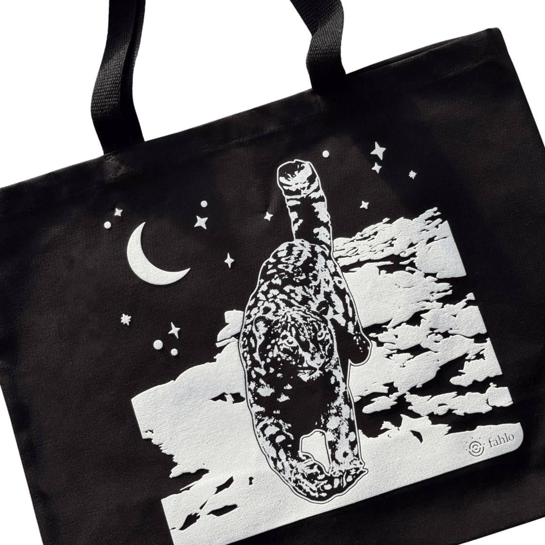 Snow Leopard Canvas Tote - 3