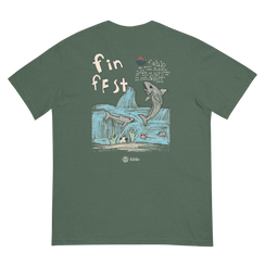 Unisex blue spruce t-shirt back view