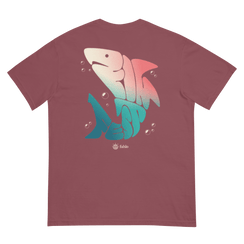 Brick tee back on white