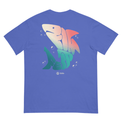 Back view flo blue tee