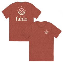 Clay tri-blend unisex t-shirt showing the front design.