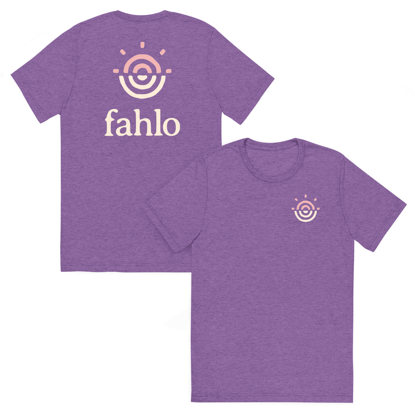 Purple tri-blend unisex t-shirt showcasing the front design.
