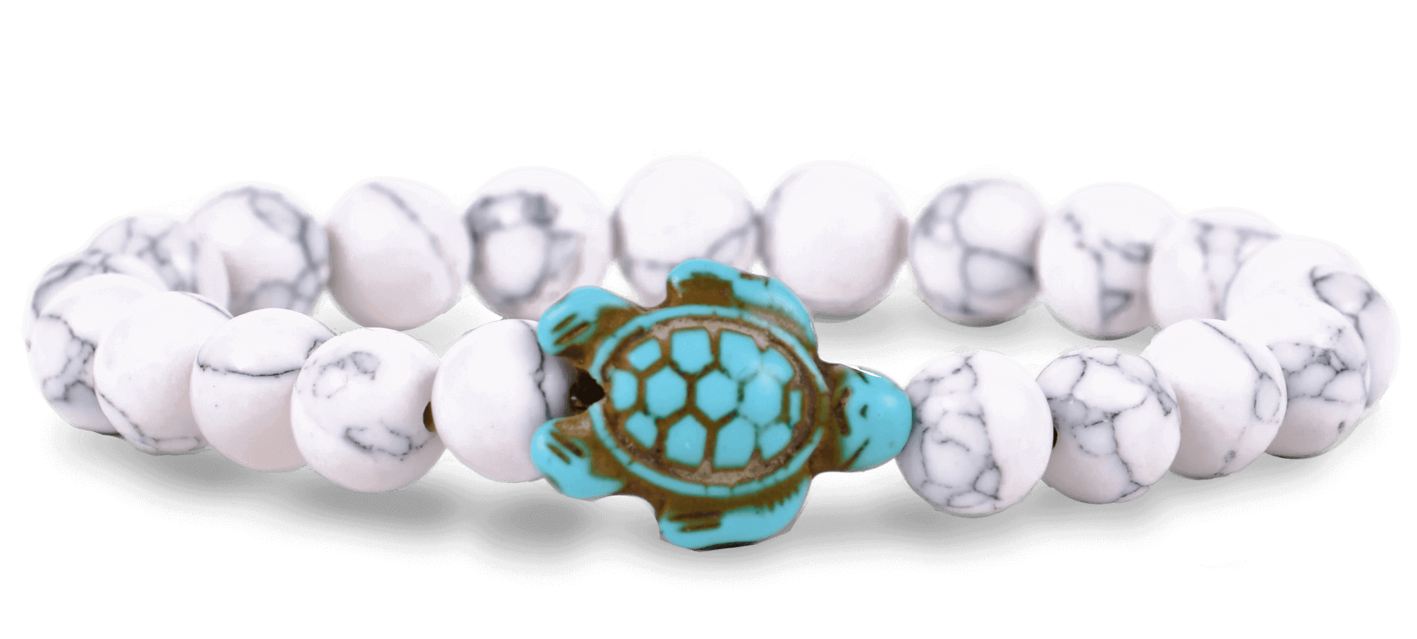 Fahlo White Howlite Sea Turtle Bracelet