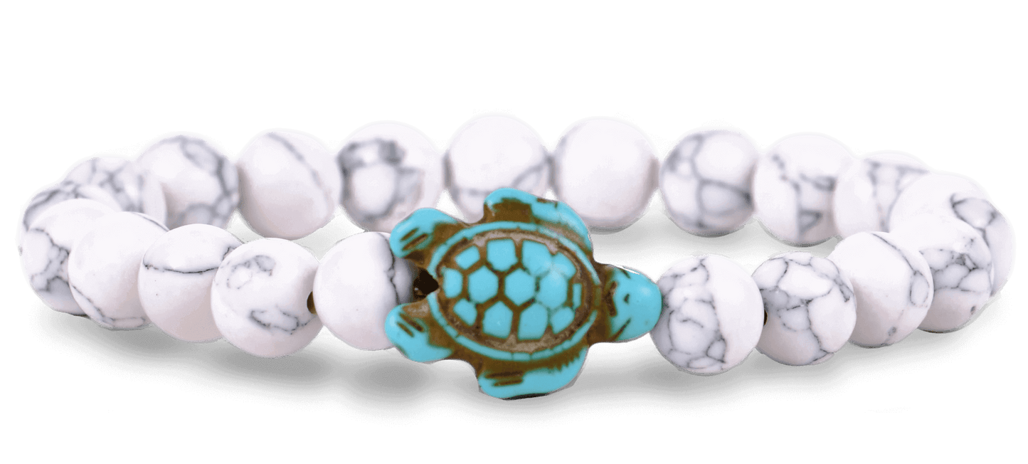 Fahlo White Howlite Sea Turtle Bracelet